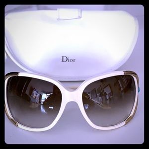 Off white Dior Sunglasses with turquoise gemstone